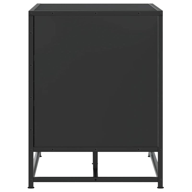 Casa si Gradina - Mobilier - Organizare si depozitare - Bancute - Banca de pantofi neagra 84x40x53,5 cm lemn si metal prelucrat - Infinity.ro