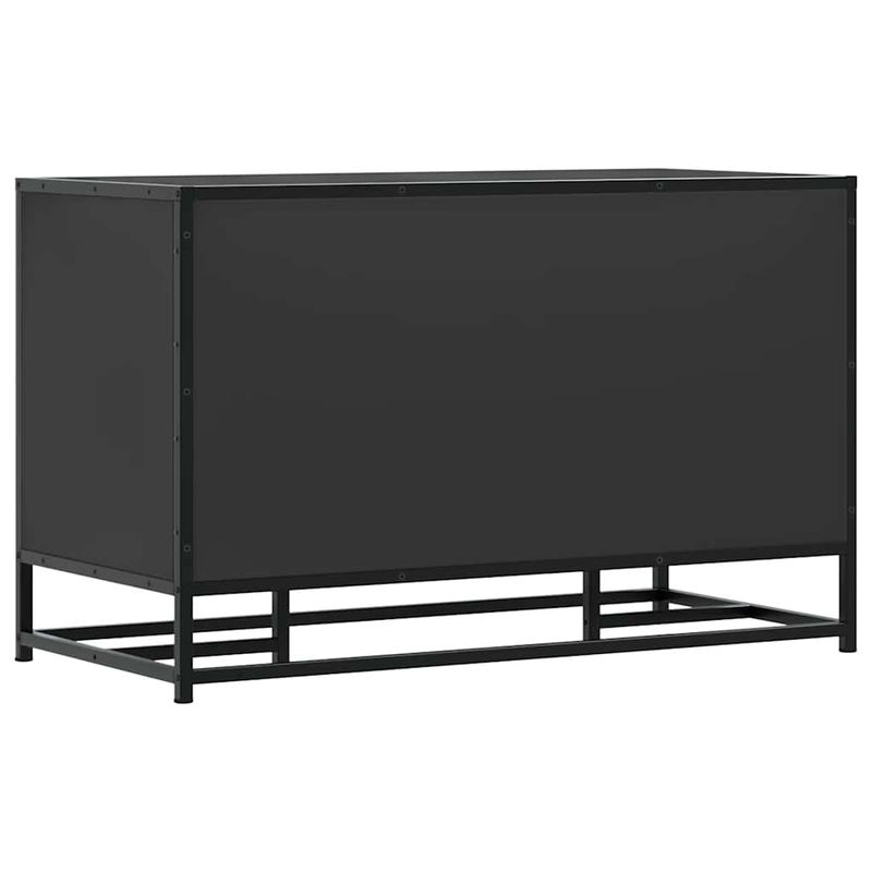 Casa si Gradina - Mobilier - Organizare si depozitare - Bancute - Banca de pantofi neagra 84x40x53,5 cm lemn si metal prelucrat - Infinity.ro