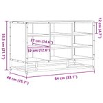 Casa si Gradina - Mobilier - Organizare si depozitare - Bancute - Banca de pantofi neagra 84x40x53,5 cm lemn si metal prelucrat - Infinity.ro