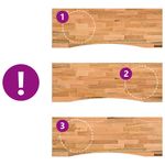 Casa si Gradina - Constructii - Lemn constructii - Placi lemn - Blat de birou maro deschis lemn masiv de stejar dreptunghiular, mărime 140x60x2.5 cm - Infinity.ro