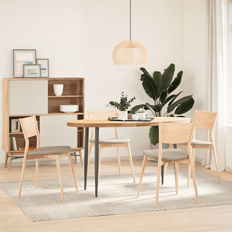 Casa si Gradina - Constructii - Lemn constructii - Placi lemn - Blat de masa 140x60x4 cm lemn masiv de stejar oval - Infinity.ro