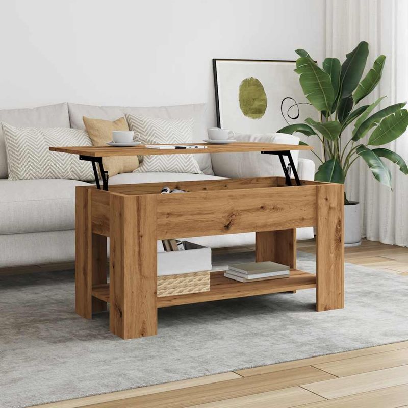 Casa si Gradina - Mobilier - Mese si birouri - Masute de cafea - Masuta de cafea, stejar artizanal, 101x49x52 cm, lemn prelucrat - Infinity.ro