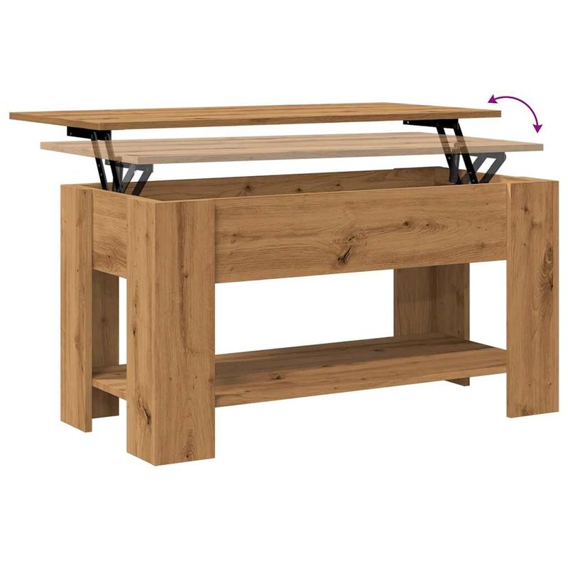 Casa si Gradina - Mobilier - Mese si birouri - Masute de cafea - Masuta de cafea, stejar artizanal, 101x49x52 cm, lemn prelucrat - Infinity.ro