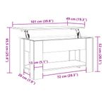 Casa si Gradina - Mobilier - Mese si birouri - Masute de cafea - Masuta de cafea, stejar artizanal, 101x49x52 cm, lemn prelucrat - Infinity.ro