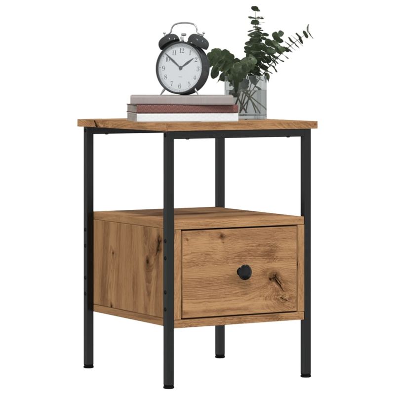 Casa si Gradina - Mobilier - Comode si corpuri - Noptiere - Noptiere, 2 buc., stejar artizanal, 34x36x50 cm, lemn prelucrat - Infinity.ro