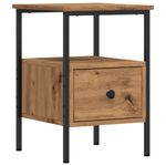 Casa si Gradina - Mobilier - Comode si corpuri - Noptiere - Noptiere, 2 buc., stejar artizanal, 34x36x50 cm, lemn prelucrat - Infinity.ro
