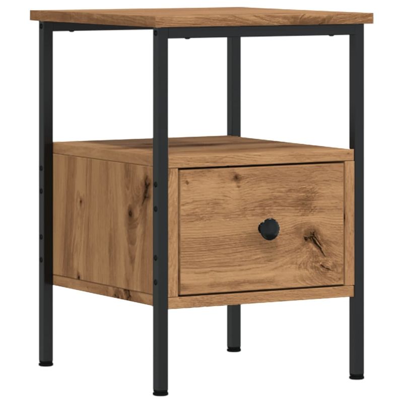 Casa si Gradina - Mobilier - Comode si corpuri - Noptiere - Noptiere, 2 buc., stejar artizanal, 34x36x50 cm, lemn prelucrat - Infinity.ro