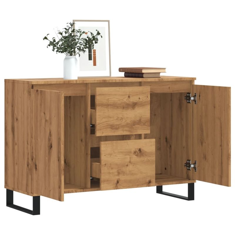 Casa si Gradina - Mobilier - Comode si corpuri - Comode - Servanta, stejar artizanal, 104x35x70 cm, lemn prelucrat - Infinity.ro