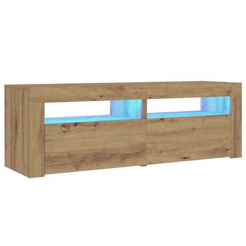 Casa si Gradina - Mobilier - Comode si corpuri - Noptiere - Noptiere cu lumini LED, 2 buc.,Stejar artizanal, 60x35x40 cm - Infinity.ro
