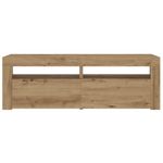 Casa si Gradina - Mobilier - Comode si corpuri - Noptiere - Noptiere cu lumini LED, 2 buc.,Stejar artizanal, 60x35x40 cm - Infinity.ro