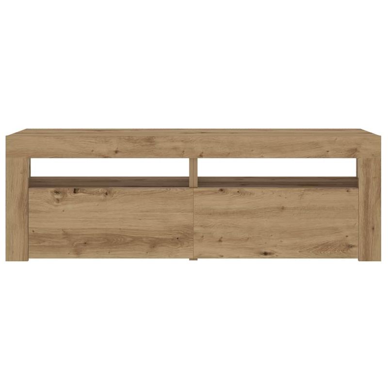 Casa si Gradina - Mobilier - Comode si corpuri - Noptiere - Noptiere cu lumini LED, 2 buc.,Stejar artizanal, 60x35x40 cm - Infinity.ro