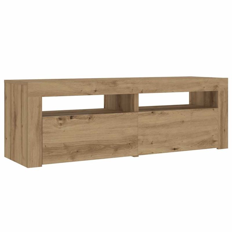 Casa si Gradina - Mobilier - Comode si corpuri - Noptiere - Noptiere cu lumini LED, 2 buc.,Stejar artizanal, 60x35x40 cm - Infinity.ro
