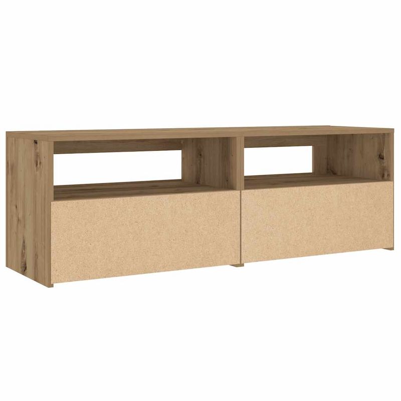 Casa si Gradina - Mobilier - Comode si corpuri - Noptiere - Noptiere cu lumini LED, 2 buc.,Stejar artizanal, 60x35x40 cm - Infinity.ro