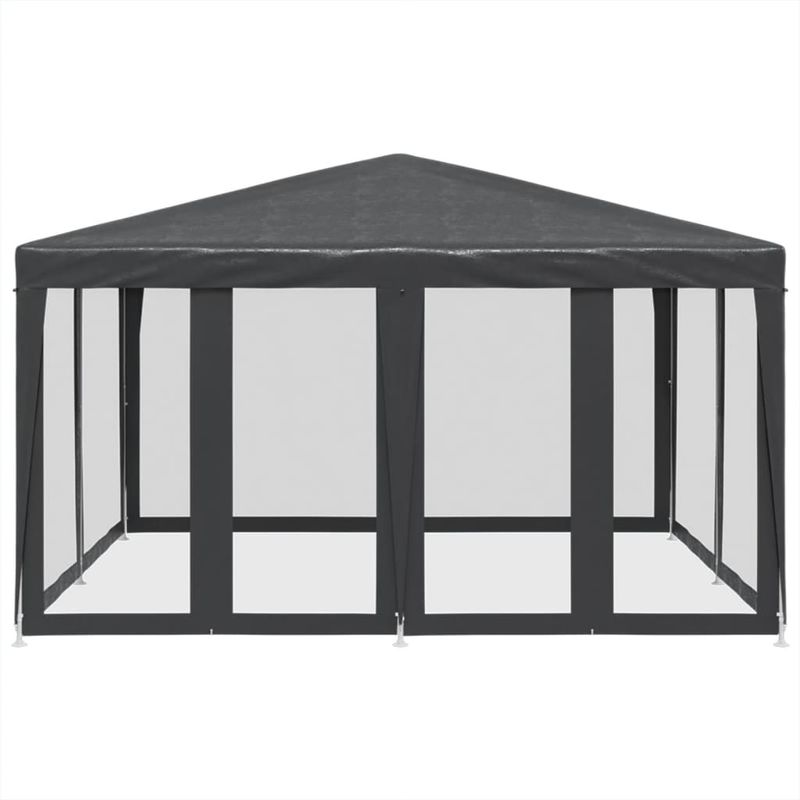 Casa si Gradina - Gradina si terasa - Umbrele si pavilioane - Pavilioane - Cort de petrecere cu 8 pereti din plasa, antracit, 4x4 m, HDPE - Infinity.ro