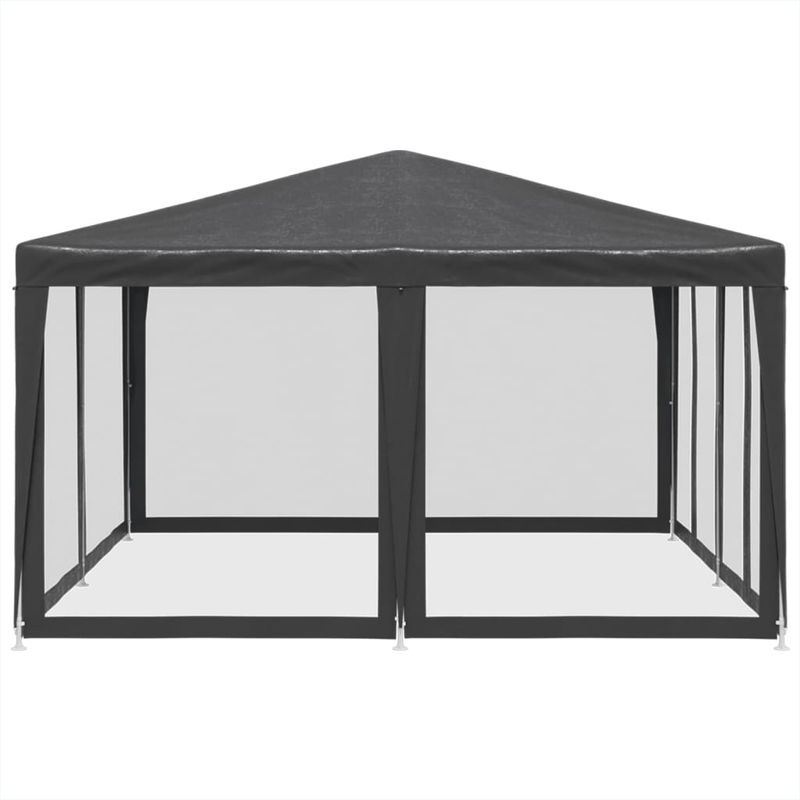 Casa si Gradina - Gradina si terasa - Umbrele si pavilioane - Pavilioane - Cort de petrecere cu 8 pereti din plasa, antracit, 4x4 m, HDPE - Infinity.ro
