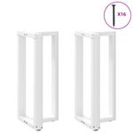 Casa si Gradina - Mobilier - Feronerie si accesorii mobila - Picioare pentru masa de bar in forma de T, 2 buc alb otel, mărime 40x35x(90-91) cm - Infinity.ro