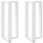 Casa si Gradina - Mobilier - Feronerie si accesorii mobila - Picioare pentru masa de bar in forma de T, 2 buc alb otel, mărime 40x35x(90-91) cm - Infinity.ro