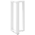 Casa si Gradina - Mobilier - Feronerie si accesorii mobila - Picioare pentru masa de bar in forma de T, 2 buc alb otel, mărime 40x35x(90-91) cm - Infinity.ro