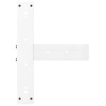 Casa si Gradina - Mobilier - Feronerie si accesorii mobila - Picioare pentru masa de bar in forma de T, 2 buc alb otel, mărime 40x35x(90-91) cm - Infinity.ro