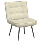 Casa si Gradina - Mobilier - Scaune si fotolii - Scaune - Scaun de relaxare crema 64x74x84 cm catifea - Infinity.ro