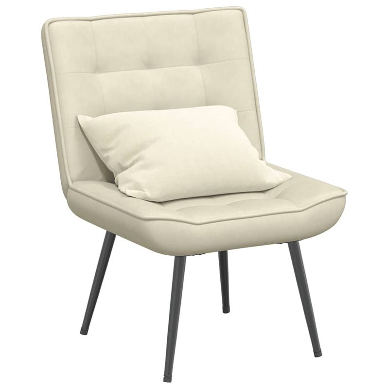Casa si Gradina - Mobilier - Scaune si fotolii - Scaune - Scaun de relaxare crema 64x74x84 cm catifea - Infinity.ro