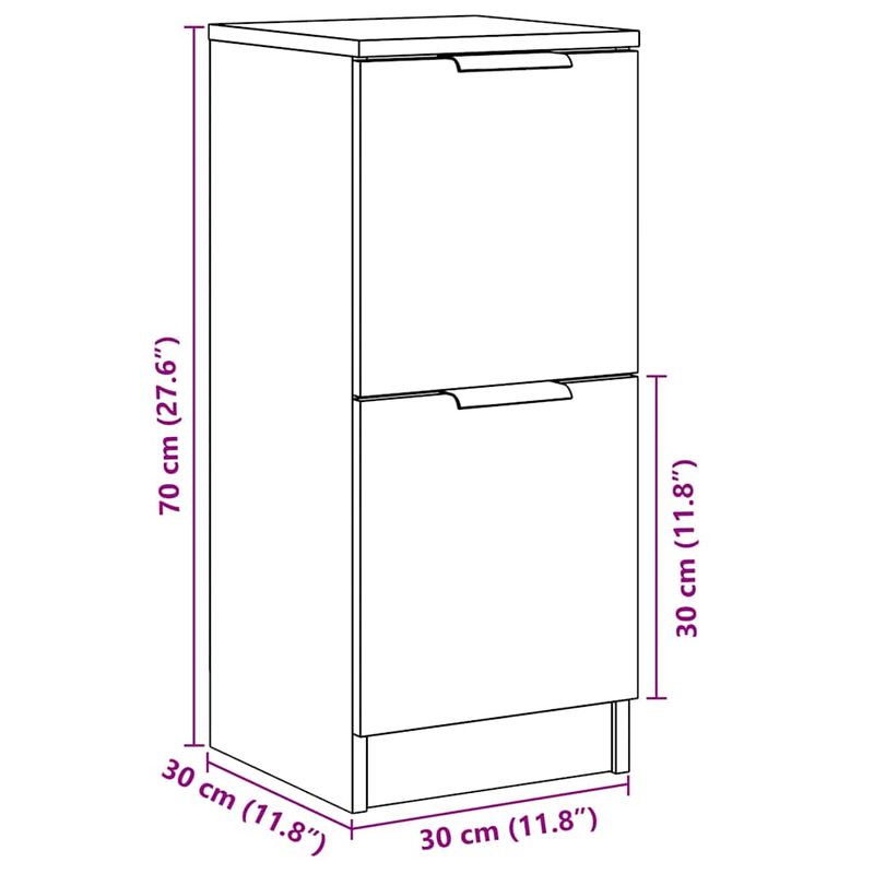 Casa si Gradina - Mobilier - Comode si corpuri - Comode - Dulap, lemn vechi, 30x30x70 cm, lemn prelucrat - Infinity.ro