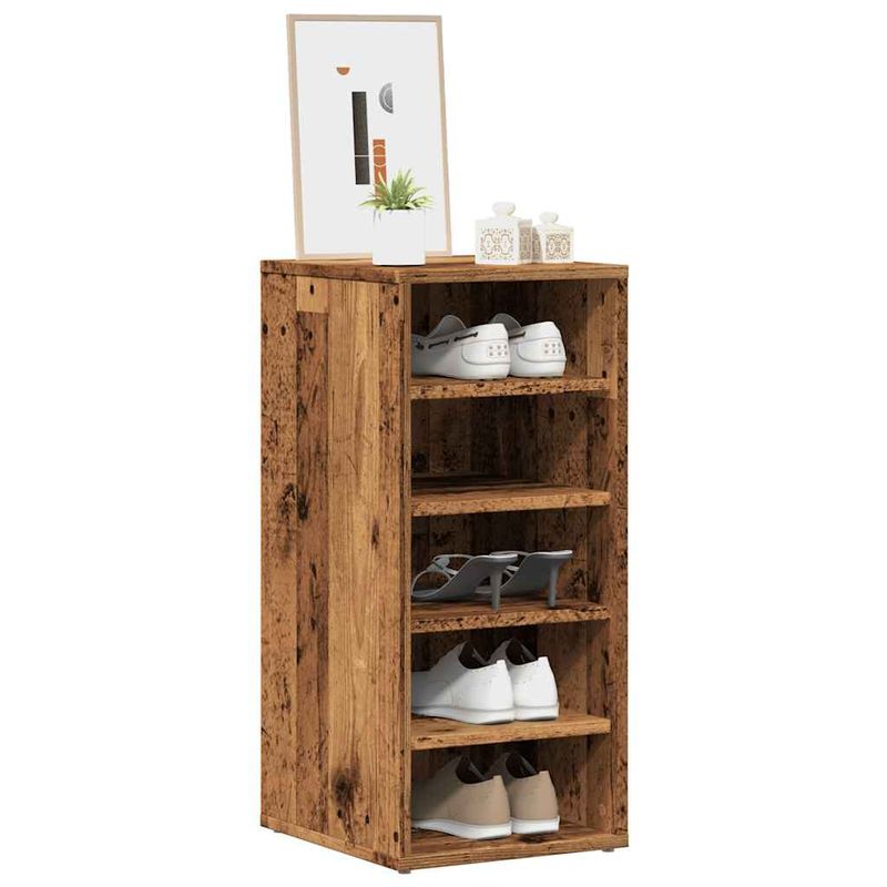 Casa si Gradina - Mobilier - Organizare si depozitare - Organizator incaltaminte - Pantofare, 2 buc., lemn vechi, 32x35x70 cm, lemn prelucrat, model 2x shoe cabinet without door - Infinity.ro