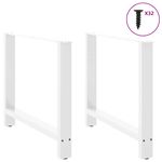 Casa si Gradina - Mobilier - Feronerie si accesorii mobila - Picioare masuta de cafea alb 2 buc 100x(72-73) cm otel - Infinity.ro