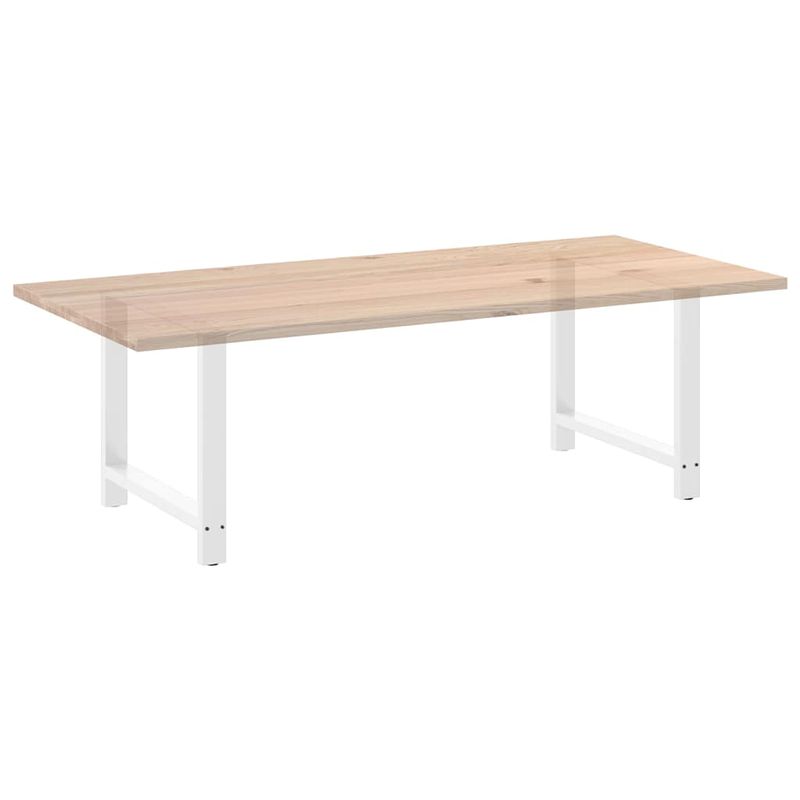 Casa si Gradina - Mobilier - Feronerie si accesorii mobila - Picioare masuta de cafea alb 2 buc 100x(72-73) cm otel - Infinity.ro