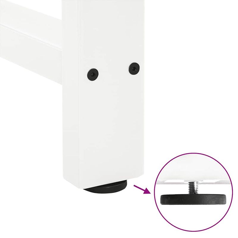 Casa si Gradina - Mobilier - Feronerie si accesorii mobila - Picioare masuta de cafea alb 2 buc 100x(72-73) cm otel - Infinity.ro