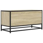 Casa si Gradina - Mobilier - Comode si corpuri - Comode - Dulap TV, stejar sonoma, 80x34,5x40 cm, lemn prelucrat si metal - Infinity.ro