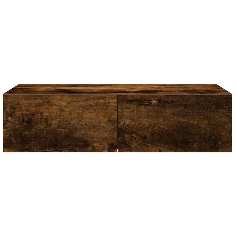 Casa si Gradina - Mobilier - Biblioteci si rafturi - Rafturi - Raft de perete cu sertare Stejar afumat Lemn prelucrat, mărime 60x26.5x15 cm - Infinity.ro