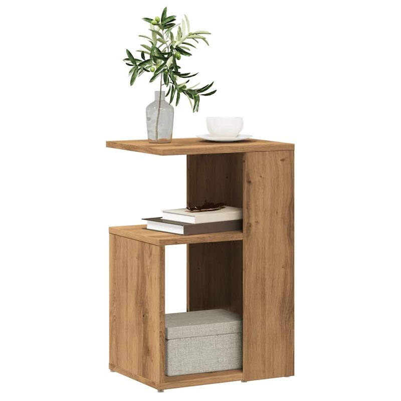 Casa si Gradina - Mobilier - Mese si birouri - Mese living - Masa laterala, stejar artizanal, 36x30x56 cm, lemn prelucrat - Infinity.ro