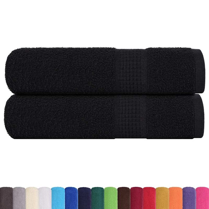 Casa si Gradina - Textile si covoare - Textile baie - Prosoape - Prosoape de mana 2 buc Negru 50x100 cm 360 g/m² 100% bumbac - Infinity.ro