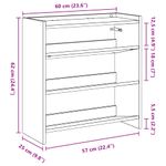 Casa si Gradina - Mobilier - Organizare si depozitare - Organizator incaltaminte - Pantofar, Lemn vechi, 60x25x62 cm, lemn compozit - Infinity.ro