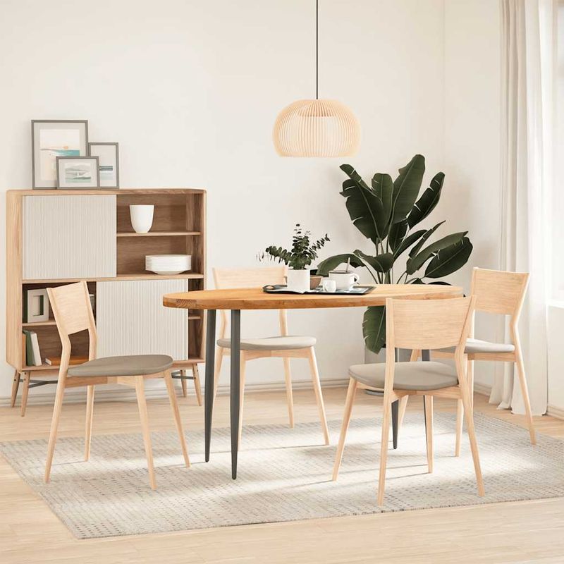 Casa si Gradina - Constructii - Lemn constructii - Placi lemn - Blat de masa maro deschis 140x60x4 cm lemn masiv de stejar oval - Infinity.ro