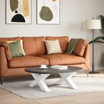 Casa si Gradina - Mobilier - Feronerie si accesorii mobila - Picioare masuta cafea in forma X, 2 buc alb 70x(30-31) cm otel, mărime 70x(30-31) cm (80 mm) - Infinity.ro