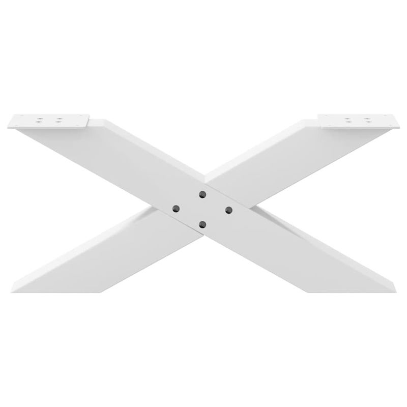 Casa si Gradina - Mobilier - Feronerie si accesorii mobila - Picioare masuta cafea in forma X, 2 buc alb 70x(30-31) cm otel, mărime 70x(30-31) cm (80 mm) - Infinity.ro