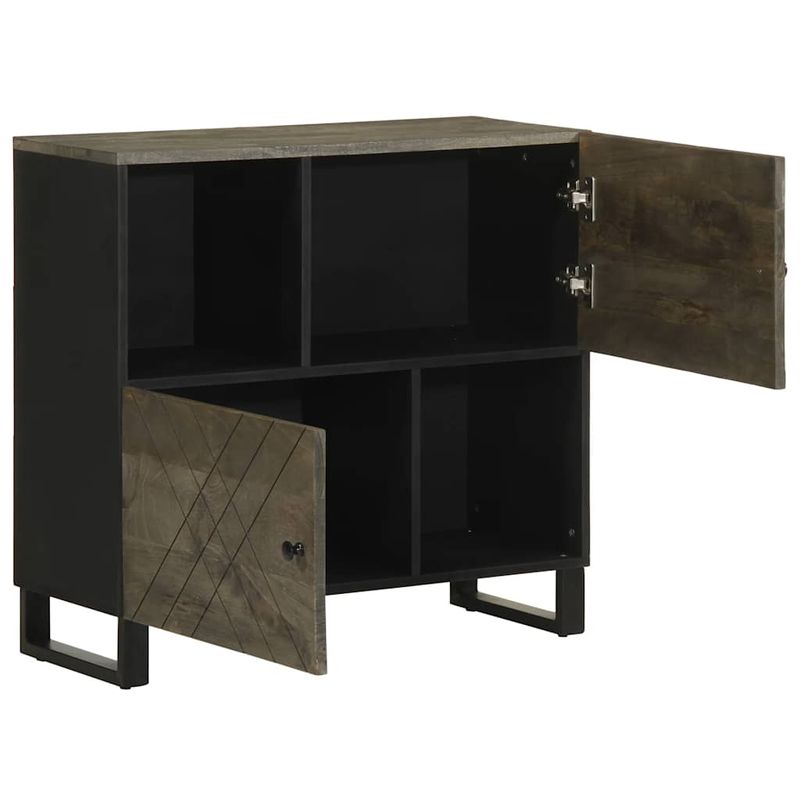 Casa si Gradina - Mobilier - Dulapuri si sifoniere - Dulapuri - Bufeta neagra 80x33x75 cm lemn masiv de mango - Infinity.ro