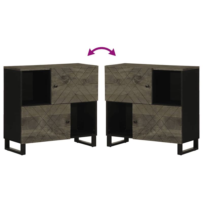 Casa si Gradina - Mobilier - Dulapuri si sifoniere - Dulapuri - Bufeta neagra 80x33x75 cm lemn masiv de mango - Infinity.ro