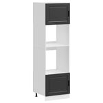 Casa si Gradina - Mobilier - Comode si corpuri - Corpuri bucatarie - Dulapuri pentru cuptor 2 buc Porto negru lemn prelucrat - Infinity.ro