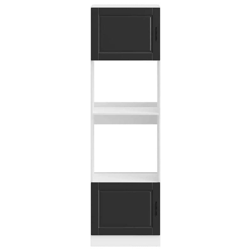 Casa si Gradina - Mobilier - Comode si corpuri - Corpuri bucatarie - Dulapuri pentru cuptor 2 buc Porto negru lemn prelucrat - Infinity.ro