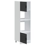 Casa si Gradina - Mobilier - Comode si corpuri - Corpuri bucatarie - Dulapuri pentru cuptor 2 buc Porto negru lemn prelucrat - Infinity.ro