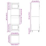 Casa si Gradina - Mobilier - Comode si corpuri - Corpuri bucatarie - Dulapuri pentru cuptor 2 buc Porto negru lemn prelucrat - Infinity.ro