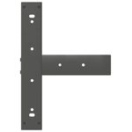 Casa si Gradina - Mobilier - Feronerie si accesorii mobila - Picioare pentru masa de bar in forma de T, 2 buc antracit otel, mărime 50x35x(90-91) cm - Infinity.ro