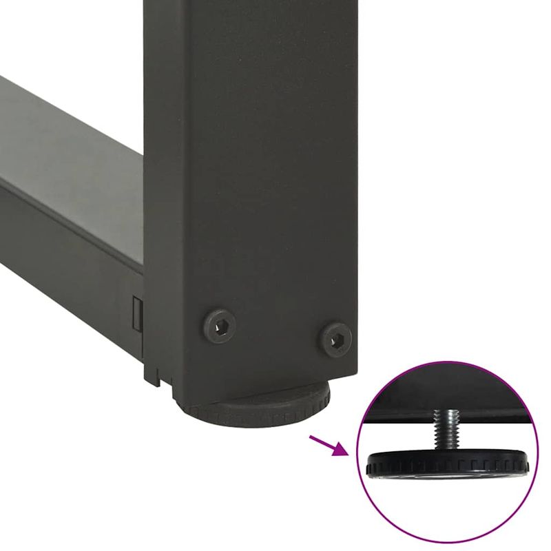 Casa si Gradina - Mobilier - Feronerie si accesorii mobila - Picioare pentru masa de bar in forma de T, 2 buc antracit otel, mărime 50x35x(90-91) cm - Infinity.ro