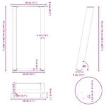 Casa si Gradina - Mobilier - Feronerie si accesorii mobila - Picioare masa consola in forma de U, 2 buc Antracit Otel, mărime 28x(72-73) cm - Infinity.ro