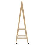 Casa si Gradina - Mobilier - Organizare si depozitare - Cuiere - Suport pentru haine cu rafturi și roti 96x45,5x155,5 cm bambus - Infinity.ro