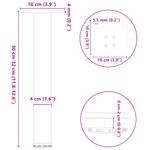 Casa si Gradina - Mobilier - Feronerie si accesorii mobila - Picioare masuta de cafea 4 buc Otel alb 30-32 cm, mărime 30-32 cm (40 mm) - Infinity.ro