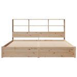 Casa si Gradina - Mobilier - Paturi si accesorii - Paturi - Pat cu biblioteca fara saltea, 180x200 cm, lemn masiv de pin - Infinity.ro